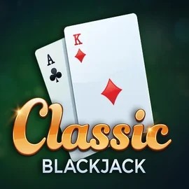 Classic Blackjack logo by Red Tiger Gaming at CrownPlay Casino
