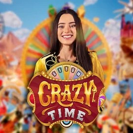 Crazy Time slot icon by Evolution, available at CrownPlay Casino