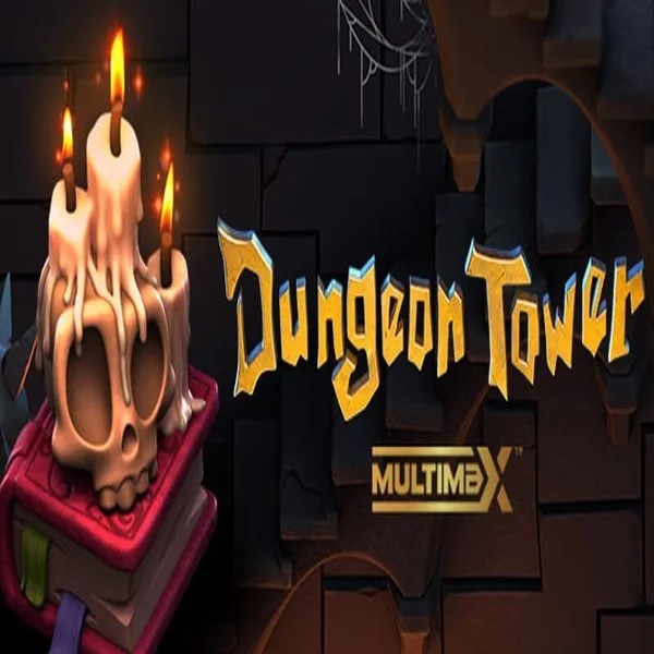 Dungeon Tower slot logo by Peter & Sons at CrownPlay Casino