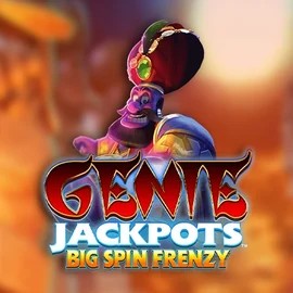 Genie Jackpots: Big Spin Frenzy slot logo by Blueprint Gaming at CrownPlay Casino