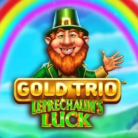 Gold Trio Leprechaun's Luck slot visual from Playtech available on crownplays.it.com