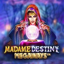 Madame Destiny Megaways slot logo by Pragmatic Play at CrownPlay Casino