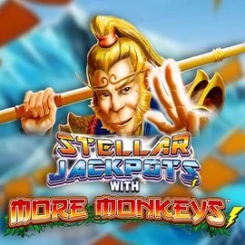 Jackpots logo of Stellar Jackpots with More Monkeys from Lightning Box Game at CrownPlay Casino